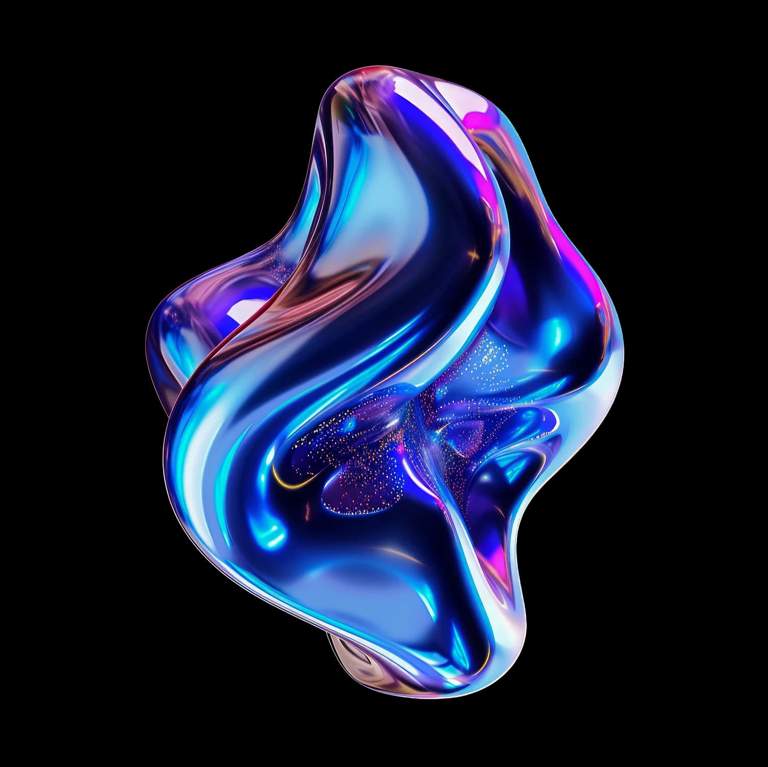 Abstract iridescent 3D element representing inspection services